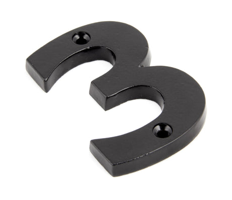 From The Anvil - Black Numeral 3 | Sku. 83703 | Trade Door Handles.