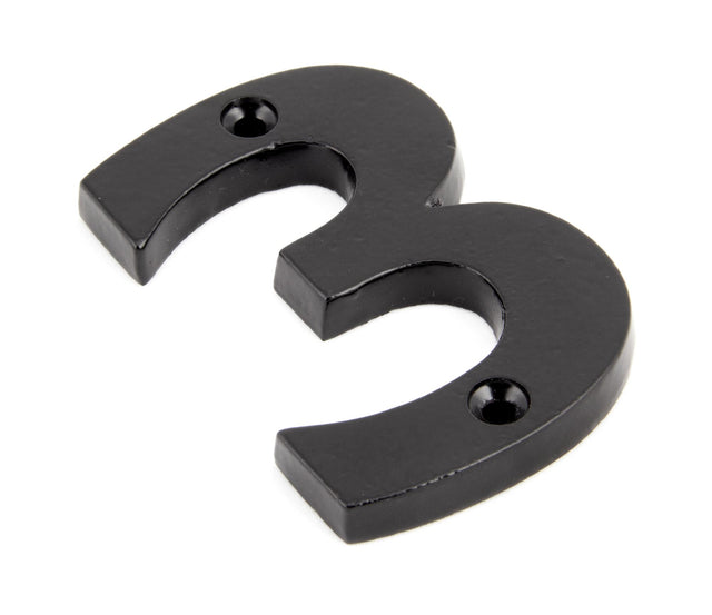 From The Anvil - Black Numeral 3 | Sku. 83703 | Trade Door Handles.