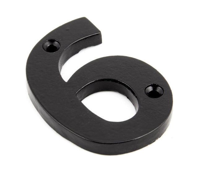 From The Anvil - Black Numeral 6 | Sku. 83706 | Trade Door Handles.