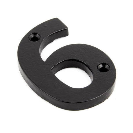 From The Anvil - Black Numeral 6 | Sku. 83706 | Trade Door Handles.