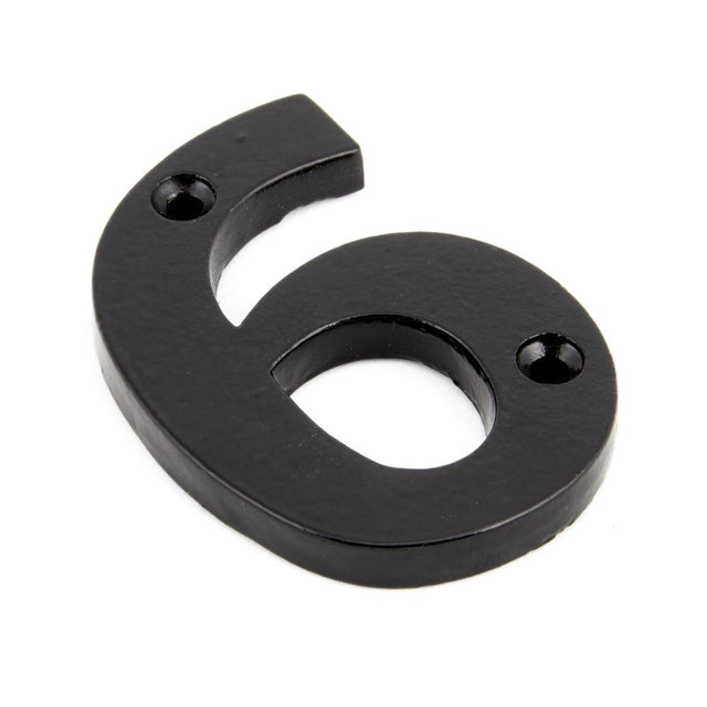 From The Anvil - Black Numeral 6 | Sku. 83706 | Trade Door Handles.