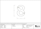 From The Anvil - Black Numeral 8 | Sku. 83708 | Trade Door Handles.