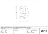 From The Anvil - Black Numeral 9 | Sku. 83709 | Trade Door Handles.