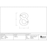 From The Anvil - Polished Brass Numeral 8 | Sku. 83718 | Trade Door Handles.