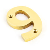 From The Anvil - Polished Brass Numeral 9 | Sku. 83719 | Trade Door Handles.