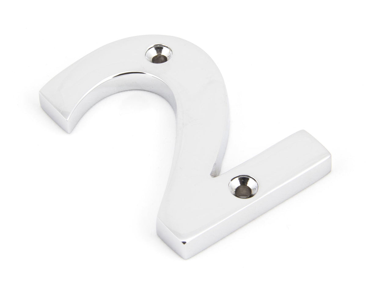 From The Anvil - Polished Chrome Numeral 2 | Sku. 83722 | Trade Door Handles.