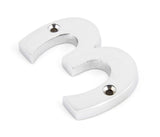 From The Anvil - Polished Chrome Numeral 3 | Sku. 83723 | Trade Door Handles.