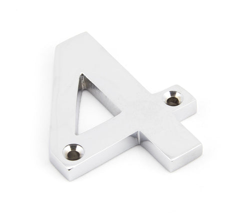 From The Anvil - Polished Chrome Numeral 4 | Sku. 83724 | Trade Door Handles.
