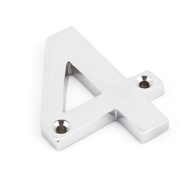 From The Anvil - Polished Chrome Numeral 4 | Sku. 83724 | Trade Door Handles.
