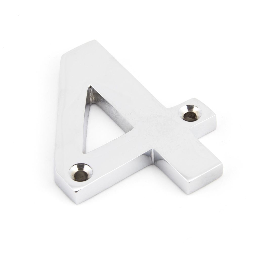 From The Anvil - Polished Chrome Numeral 4 | Sku. 83724 | Trade Door Handles.