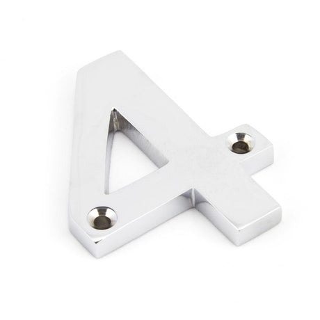 From The Anvil - Polished Chrome Numeral 4 | Sku. 83724 | Trade Door Handles.