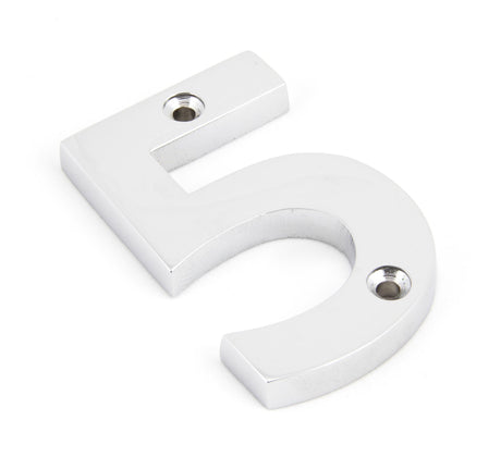 From The Anvil - Polished Chrome Numeral 5 | Sku. 83725 | Trade Door Handles.