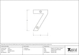 From The Anvil - Polished Chrome Numeral 7 | Sku. 83727 | Trade Door Handles.