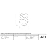 From The Anvil - Polished Chrome Numeral 8 | Sku. 83728 | Trade Door Handles.