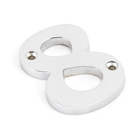 From The Anvil - Polished Chrome Numeral 8 | Sku. 83728 | Trade Door Handles.