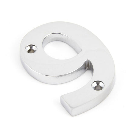 From The Anvil - Polished Chrome Numeral 9 | Sku. 83729 | Trade Door Handles.
