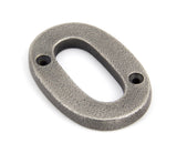 From The Anvil - Antique Pewter Numeral 0 | Sku. 83730 | Trade Door Handles.