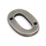 From The Anvil - Antique Pewter Numeral 0 | Sku. 83730 | Trade Door Handles.