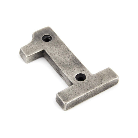 From The Anvil - Antique Pewter Numeral 1 | Sku. 83731 | Trade Door Handles.