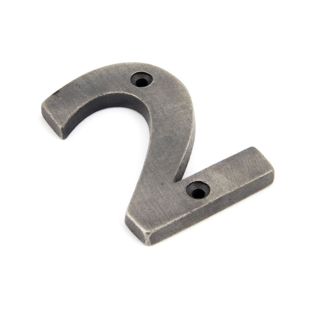 From The Anvil - Antique Pewter Numeral 2 | Sku. 83732 | Trade Door Handles.