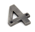 From The Anvil - Antique Pewter Numeral 4 | Sku. 83734 | Trade Door Handles.