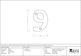 From The Anvil - Antique Pewter Numeral 9 | Sku. 83739 | Trade Door Handles.