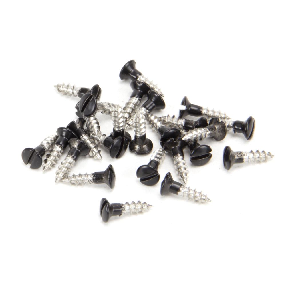 From The Anvil - Black SS 3.0 x 12 Csk R/Head Screws (25) | Sku. 83748 | Trade Door Handles.