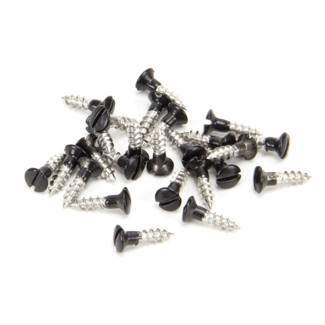 From The Anvil - Black SS 3.0 x 12 Csk R/Head Screws (25) | Sku. 83748 | Trade Door Handles.