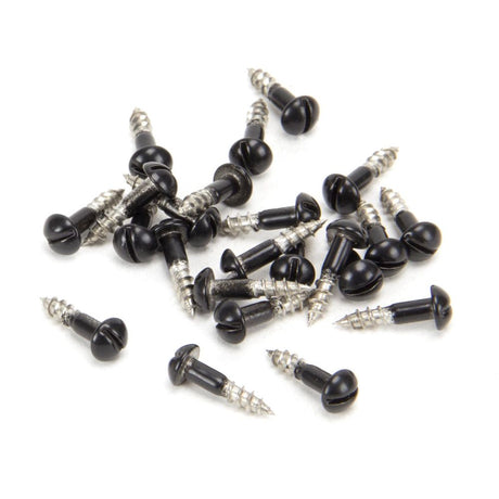 From The Anvil - Black SS 3.0 x 12 Roundhead Screws (25) | Sku. 83754 | Trade Door Handles.