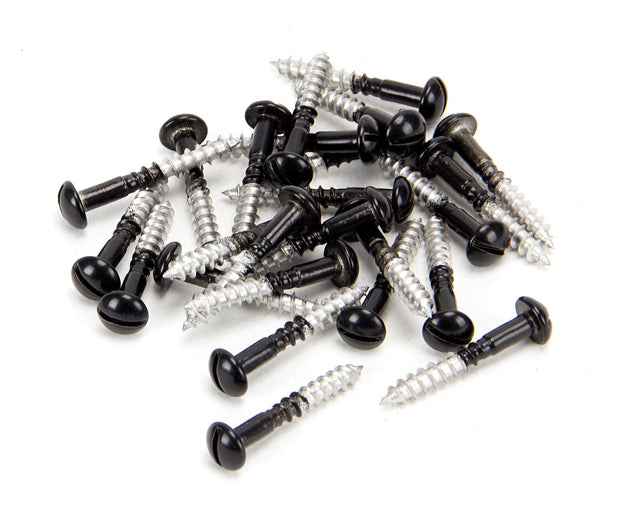 From The Anvil - Black SS 3.5 x 25 Roundhead Screws (25) | Sku. 83756 | Trade Door Handles.