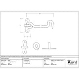 From The Anvil - Black 4" Forged Cabin Hook | Sku. 83770 | Trade Door Handles.