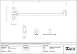 From The Anvil - Black 12" Forged Cabin Hook | Sku. 83773 | Trade Door Handles.