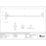 From The Anvil - Black 18" Forged Cabin Hook | Sku. 83776 | Trade Door Handles.