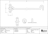 From The Anvil - Black 8" Forged Cabin Hook | Sku. 83777 | Trade Door Handles.