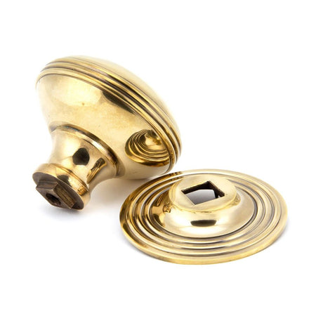 From The Anvil - Aged Brass Prestbury Centre Door Knob | Sku. 83782 | Trade Door Handles.