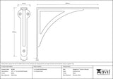 From The Anvil - Black 10'' x 7'' Curved Shelf Bracket | Sku. 83784 | Trade Door Handles.