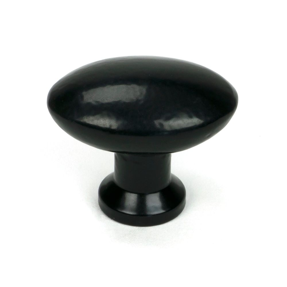 From The Anvil - Black Oval Cabinet Knob | Sku. 83790 | Trade Door Handles.