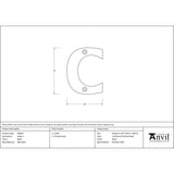 From The Anvil - Black Letter C | Sku. 83800C | Trade Door Handles.