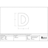From The Anvil - Black Letter D | Sku. 83800D | Trade Door Handles.