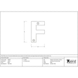 From The Anvil - Black Letter F | Sku. 83800F | Trade Door Handles.