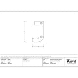 From The Anvil - Black Letter J | Sku. 83800J | Trade Door Handles.
