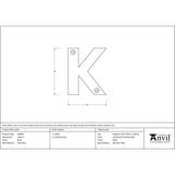 From The Anvil - Black Letter K | Sku. 83800K | Trade Door Handles.