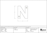 From The Anvil - Black Letter N | Sku. 83800N | Trade Door Handles.