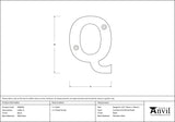 From The Anvil - Black Letter Q | Sku. 83800Q | Trade Door Handles.