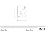 From The Anvil - Black Letter R | Sku. 83800R | Trade Door Handles.