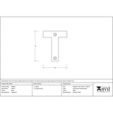 From The Anvil - Black Letter T | Sku. 83800T | Trade Door Handles.