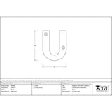 From The Anvil - Black Letter U | Sku. 83800U | Trade Door Handles.