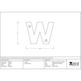 From The Anvil - Black Letter W | Sku. 83800W | Trade Door Handles.