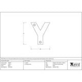 From The Anvil - Black Letter Y | Sku. 83800Y | Trade Door Handles.