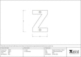 From The Anvil - Black Letter Z | Sku. 83800Z | Trade Door Handles.